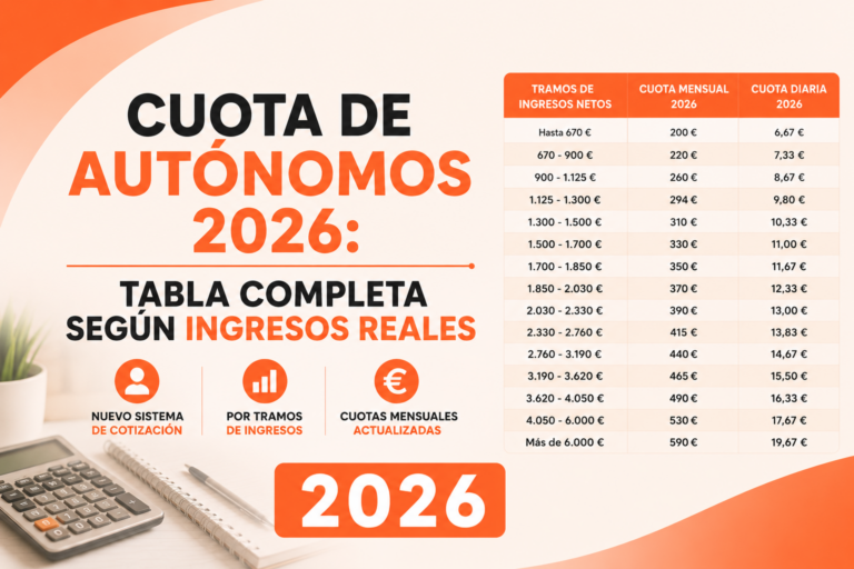 cuota autónomos 2026