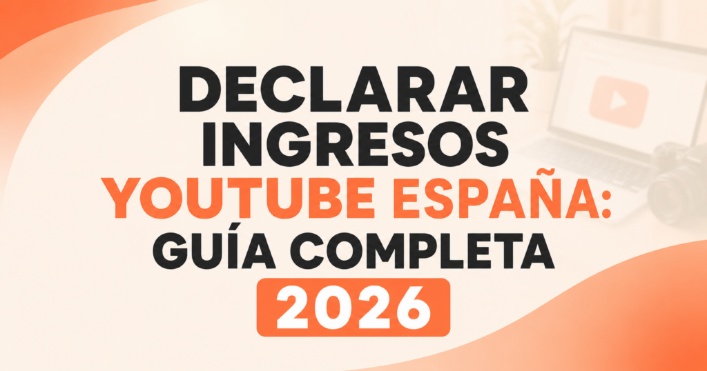Declarar ingresos YouTube España: guía fiscal para creadores de contenido
