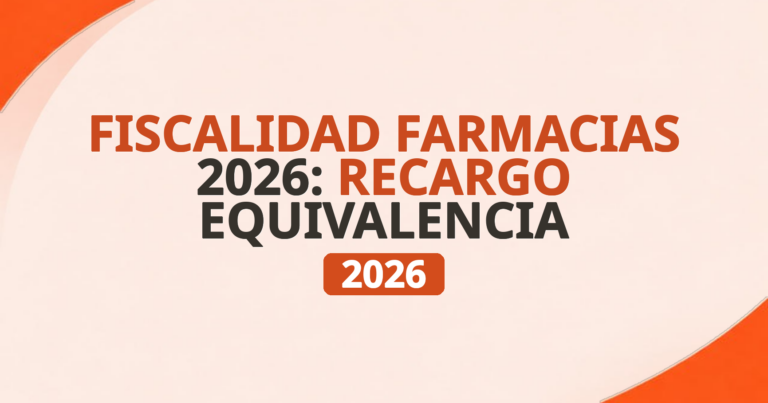 Fiscalidad farmacias 2026