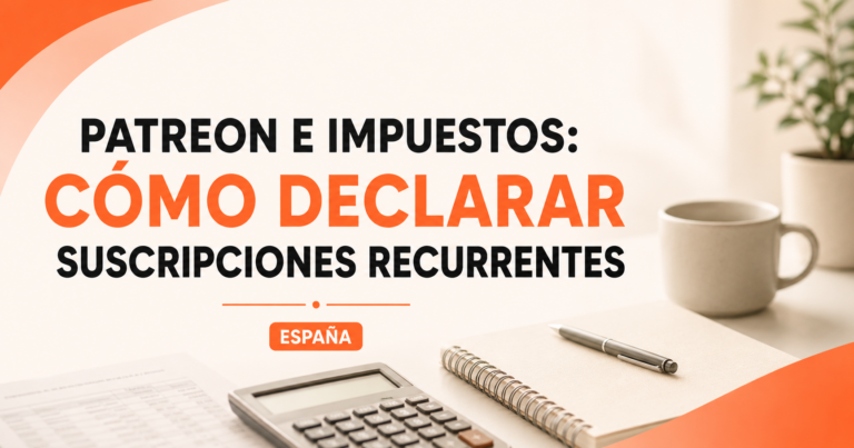 Cómo declarar suscripciones recurrentes de Patreon en España: guía fiscal para creadores