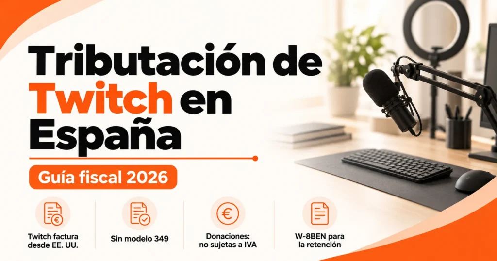 Tributación de Twitch en España: pagador estadounidense, bits, donaciones y W-8BEN