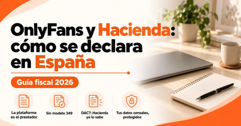 OnlyFans y Hacienda en España: cómo se declaran los ingresos, IVA, DAC7 y privacidad fiscal