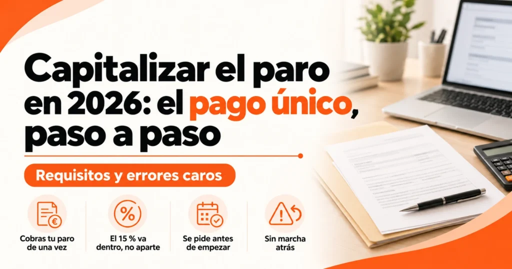 Capitalización del paro en 2026: pago único, requisitos y cómo solicitarlo paso a paso