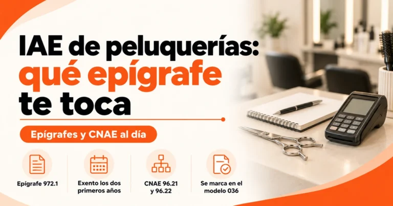 IAE de peluquerías: epígrafe 972.1, equivalencia con los CNAE 96.21 y 96.22 y alta en el 036