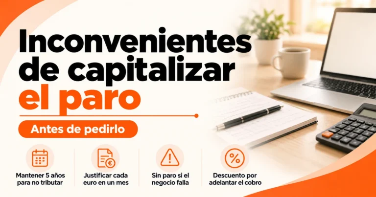 Inconvenientes de capitalizar el paro antes de pedir el pago único