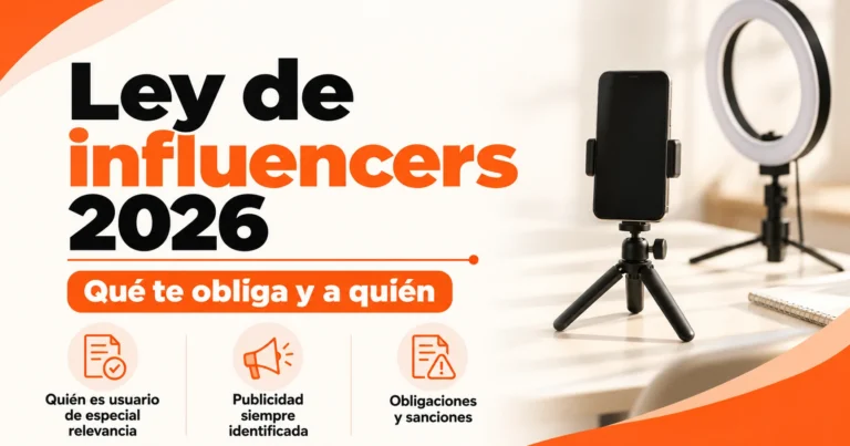 Ley de influencers 2026: quién es usuario de especial relevancia, obligación de identificar la publicidad y régimen sancionador