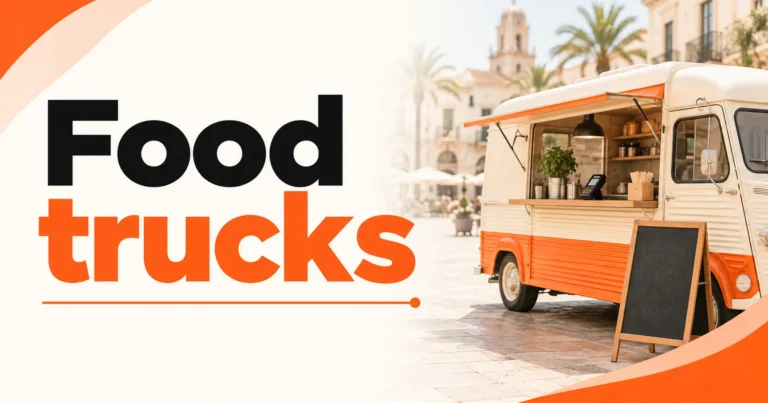 Fiscalidad de food trucks: camión de comida con ventanilla y datáfono