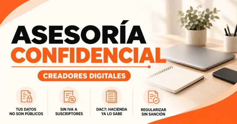 Asesoría OnlyFans confidencial: privacidad de tus datos, IVA no sujeto y regularización ante el cruce DAC7