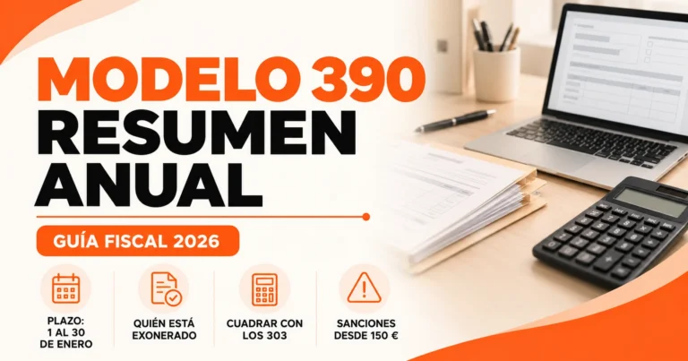 Modelo 390: resumen anual de IVA 2026, plazo de enero, exonerados y cómo cuadrarlo con los modelos 303